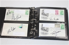 Seventy Nine (79) FDC's Signed by Immelman, Fowler, Tommy Armour & more w/Binder