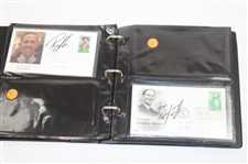 Seventy Nine (79) FDC's Signed by Immelman, Fowler, Tommy Armour & more w/Binder