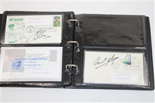 Seventy Nine (79) FDC's Signed by Immelman, Fowler, Tommy Armour & more w/Binder