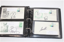 Seventy Nine (79) FDC's Signed by Immelman, Fowler, Tommy Armour & more w/Binder