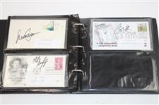 Seventy Nine (79) FDC's Signed by Immelman, Fowler, Tommy Armour & more w/Binder