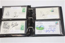 Seventy Nine (79) FDC's Signed by Immelman, Fowler, Tommy Armour & more w/Binder