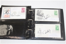 Seventy Nine (79) FDC's Signed by Immelman, Fowler, Tommy Armour & more w/Binder