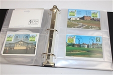 Fifty (50) Assorted PGA Course Postcards in Binder