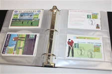 Fifty (50) Assorted PGA Course Postcards in Binder