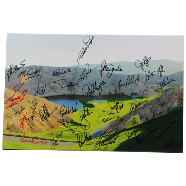 Multi-Signed with Eleven (11) Major Champions Canvas Print JSA ALOA