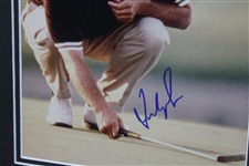 Fred Couples Signed Ling Up for a Putt Photo with Nameplate Display - Framed JSA ALOA
