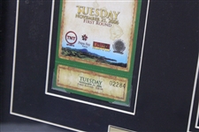 Tiger Woods 2006 PGA Grand Slam of Golf Champion Tuesday Unused Ticket w/Photo Display