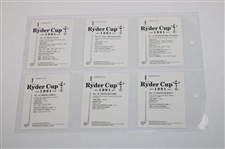 Set of 24 The Ryder Cup 1991 Golf Cards