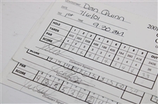 Champion Dan Quinn's Three 2001 American Century Celebrity Championship Scorecards JSA ALOA
