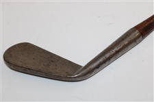 B.G.I. Smooth Face Iron w Stamped In Hozel w/Horsehide Grip & Shaft Stamp Circa 1905