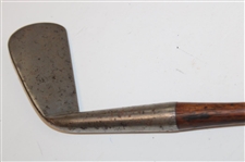 B.G.I. Smooth Face Iron w Stamped In Hozel w/Horsehide Grip & Shaft Stamp Circa 1905