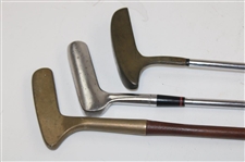 Laurie Auchterlonie St. Andrews Putter w/Wood Shaft, Pong First Flight Putter & Macgregor Smoothy N204 Putter