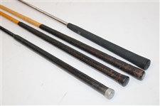 Four Chippers Or Jiggers Including Spalding #12 w/Coated Shaft, First Flight #29 w/Coated Shaft (cracked), Kenneth Smith #11 & Burke #4A Stainless