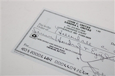 Johnny Unitas Signed Personal Check to Hillendale CC (Maryland) For $785.31 JSA ALOA