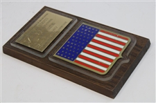 Johnny Unitas' Personal Oklahoma City Association Of Broadcasters Stars & Stripes Pro-Am Plaque Quail Creek