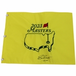 Sam Bennett Signed 2023 Masters Tournament Embroidered Flag w/Low Am JSA ALOA