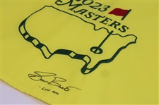 Sam Bennett Signed 2023 Masters Tournament Embroidered Flag w/'Low Am' JSA ALOA