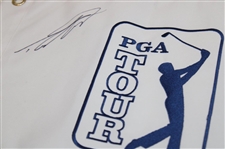 Tommy Fleetwood Signed PGA Tour Embroidered Flag JSA #HH74488
