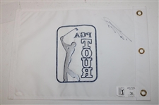 Tommy Fleetwood Signed PGA Tour Embroidered Flag JSA #HH74488
