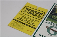 1999 PGA at Medinah CC Saturday Ticket #04057 w/Two (2) 1985 Western Open Tickets