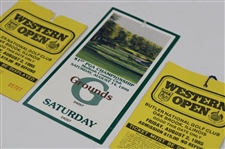 1999 PGA at Medinah CC Saturday Ticket #04057 w/Two (2) 1985 Western Open Tickets