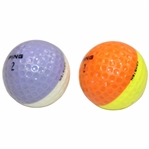 Two (2) Original Ping Karsten Two-Tone Golf Balls