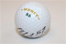 Cristobal Del Solar Signed Slazenger Money Golf Ball Inscribed 57