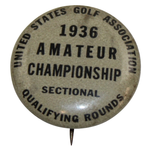 1936 US Amateur Sectional Qualifying Rounds Contestant Badge