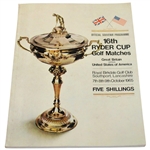 1965 Ryder Cup at Royal Birkdale Golf Club Official Program w/Daily Draw Sheet