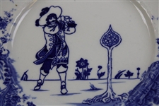 1903 Royal Doulton Picturesque Scenes Golf Plate - Impressed On The Back '1903'