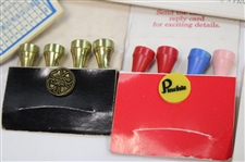 Assorted Badges, Divot Tools, Tees & Golf Balls Including Golf's Holey Rollers' Card