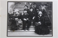 Vintage Early Golfers Posing on Steps Frank Christian Studios Photo Print - Matted
