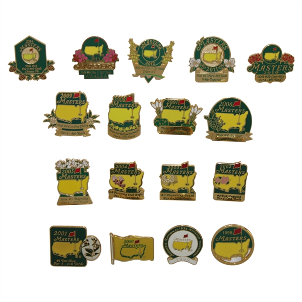 1998-2014 Masters Tournament Commemorative Pins - Seventeen (17) Total