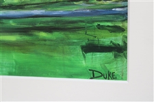 Augusta National Celebration of Appreciation Hole 12 Golden Bell Painting by Artist Duke Framed w/Box