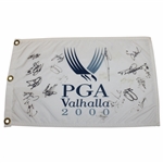 Multi-Signed PGA Championship at Valhalla White Screen Flag JSA ALOA
