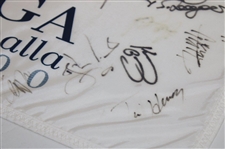 Multi-Signed PGA Championship at Valhalla White Screen Flag JSA ALOA