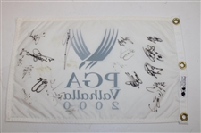 Multi-Signed PGA Championship at Valhalla White Screen Flag JSA ALOA