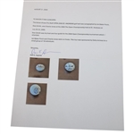 Ian Baker-Finch, Jones & Smith Signed 2000 Open at St. Andrews Ball w/Letter JSA ALOA