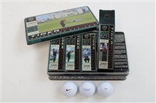 Tiger Woods 'Tiger Slam' Dozen Golf Balls in Tins - Complete Set of Four (4) 