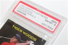 Tiger Woods 1999 Sports Illustrated for Kids Series 4 Golf Card PSA NM-MT 8