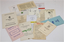 Fifteen (15) Assorted Foreign Golf Course/Club Scorecards