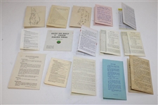 Fifteen (15) Assorted Foreign Golf Course/Club Scorecards