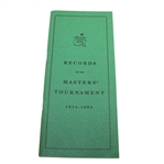 1990 Records of the Masters Tournament Booklet