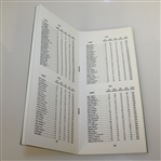 1990 Records of the Masters Tournament Booklet