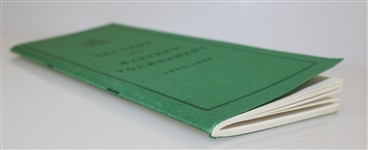 1990 Records of the Masters Tournament Booklet
