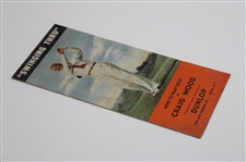 1935 Craig Wood Dunlop How To Play Golf 'Swinging Thru' Advertising Pamphlet