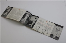 1935 Craig Wood Dunlop How To Play Golf 'Swinging Thru' Advertising Pamphlet