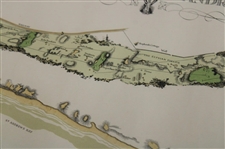 Original 1924 The Old Course St. Andrews Aerial Map Surveyed & Depicted by MacKenzie