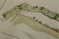 Original 1924 The Old Course St. Andrews Aerial Map Surveyed & Depicted by MacKenzie